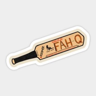 Fred O'Bannion Cricket Bat FAH-Q Sticker